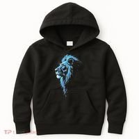 Cool Lion With Blue Eyes Gift Kids Hoodie thumb 0