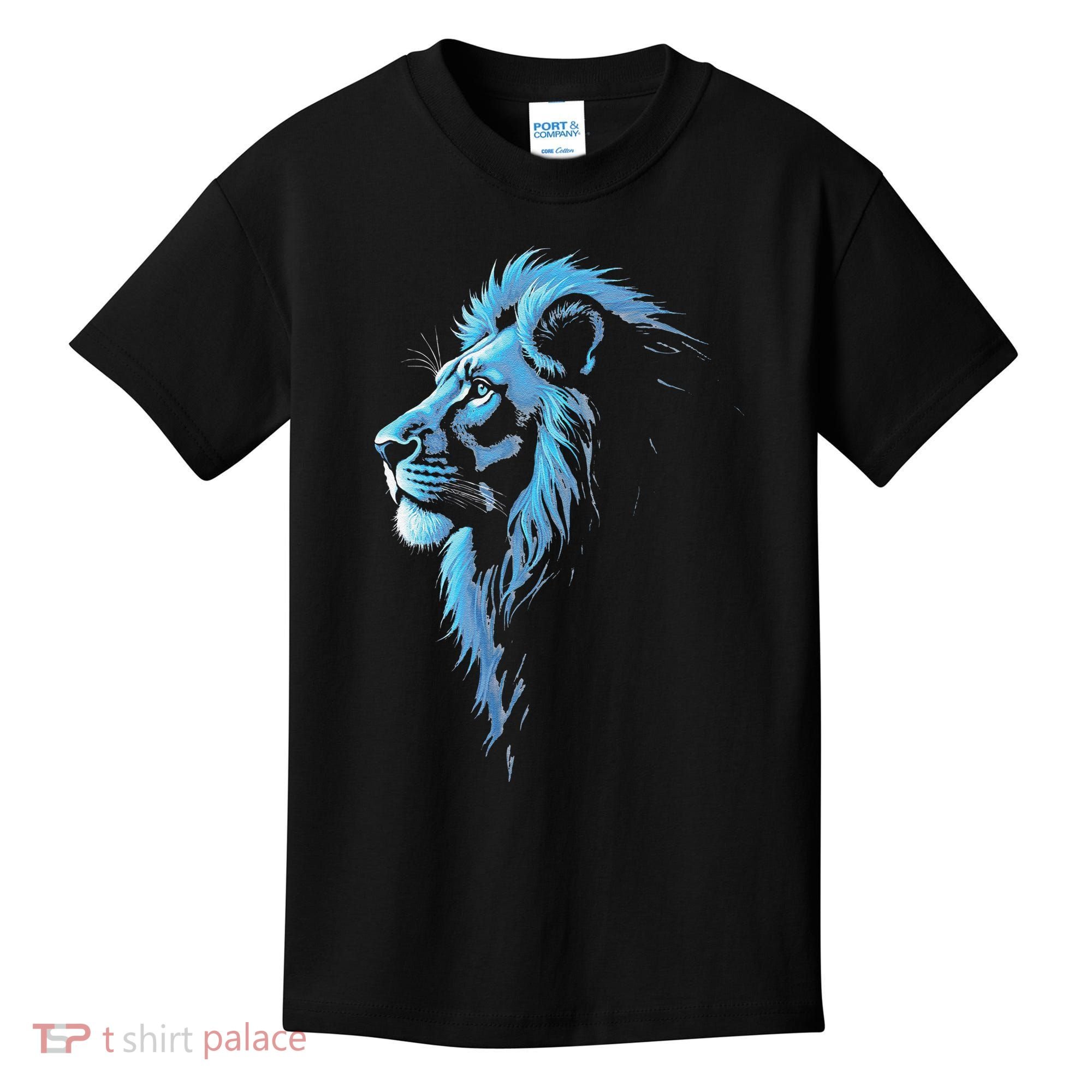 Cool Lion With Blue Eyes Gift Kids T-Shirt