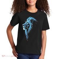 Cool Lion With Blue Eyes Gift Kids T-Shirt thumb 2