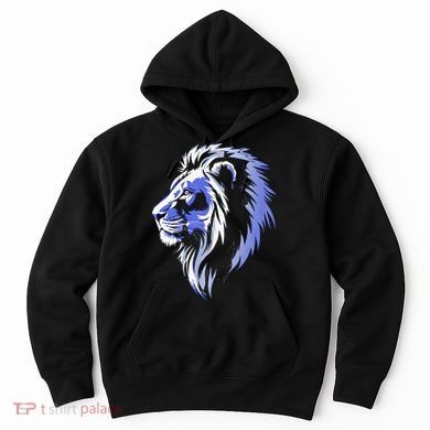 Cool Lion With Blue Eyes Lions Hoodie