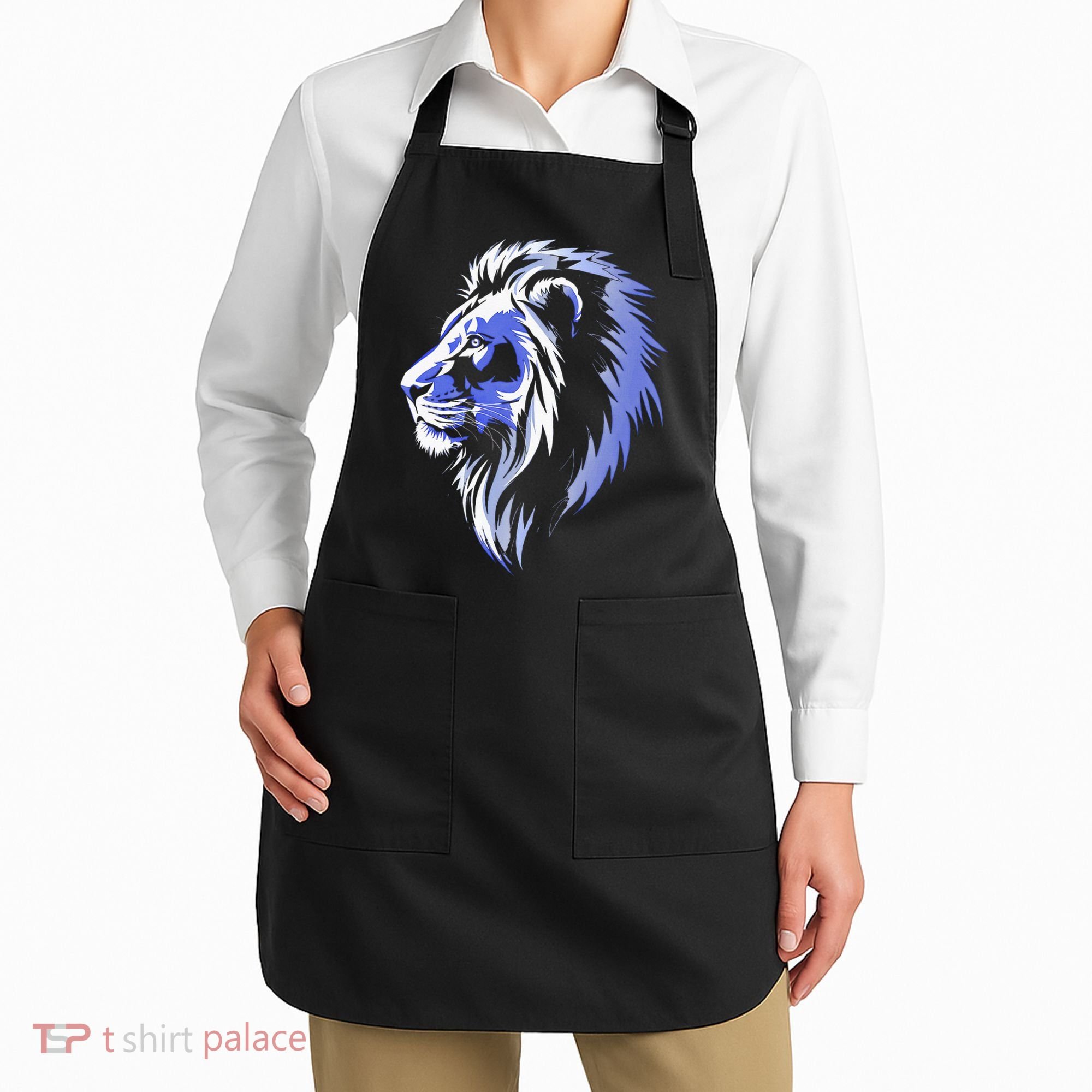 Cool Lion With Blue Eyes Lions Apron