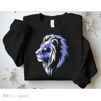 Cool Lion With Blue Eyes Lions Sweatshirt thumb 2