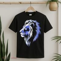 Cool Lion With Blue Eyes Lions T-Shirt thumb 2
