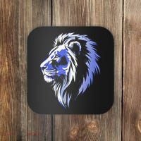 Cool Lion With Blue Eyes Lions Coaster thumb 0