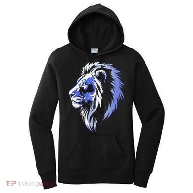 Cool Lion With Blue Eyes Lions Women's Hoodie
