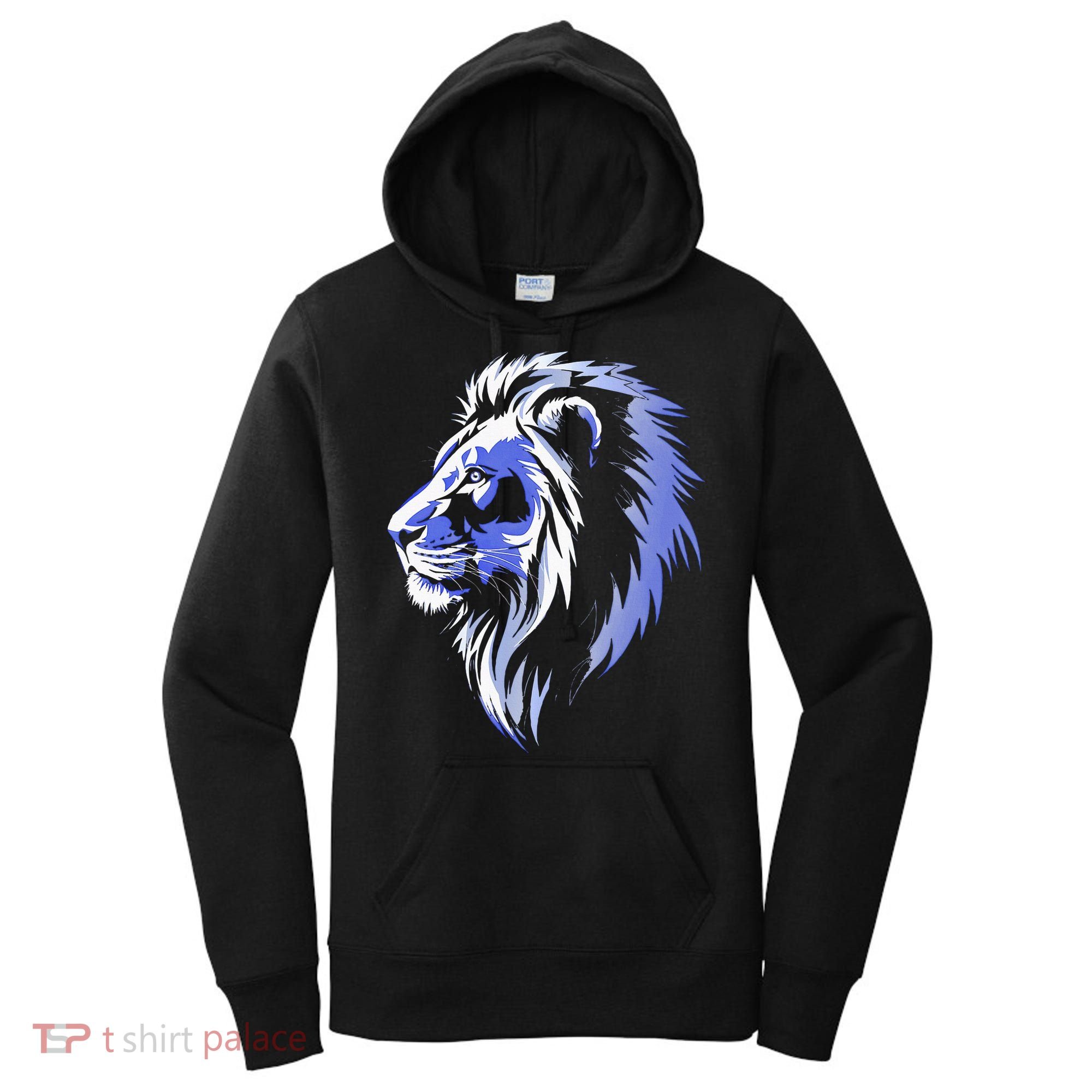 Cool Lion With Blue Eyes Lions Women's Hoodie