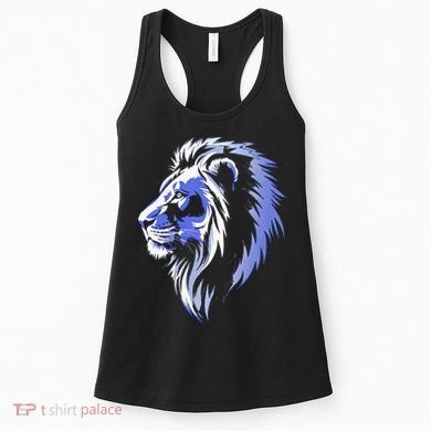 Cool Lion With Blue Eyes Lions Women's Tank Top