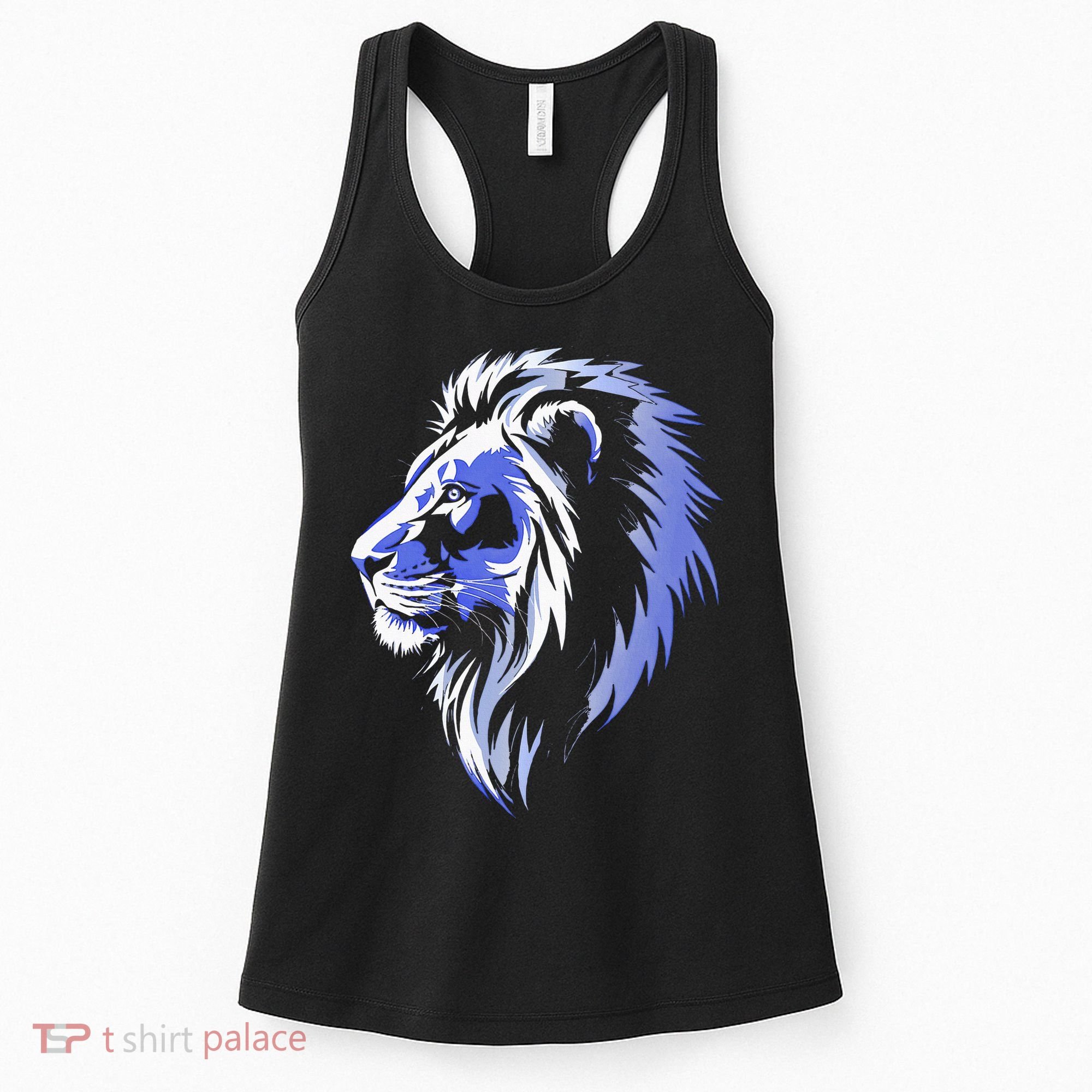Cool Lion With Blue Eyes Lions Women's Tank Top