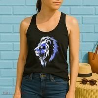 Cool Lion With Blue Eyes Lions Women's Tank Top thumb 2