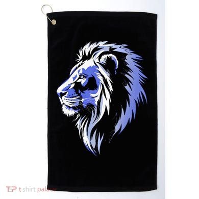 Cool Lion With Blue Eyes Lions Golf Towel