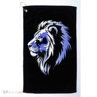 Cool Lion With Blue Eyes Lions Golf Towel thumb 0