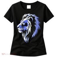 Cool Lion With Blue Eyes Lions Women's T-Shirt thumb 0