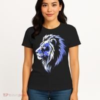 Cool Lion With Blue Eyes Lions Women's T-Shirt thumb 4