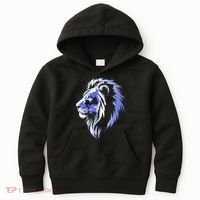 Cool Lion With Blue Eyes Lions Kids Hoodie thumb 0