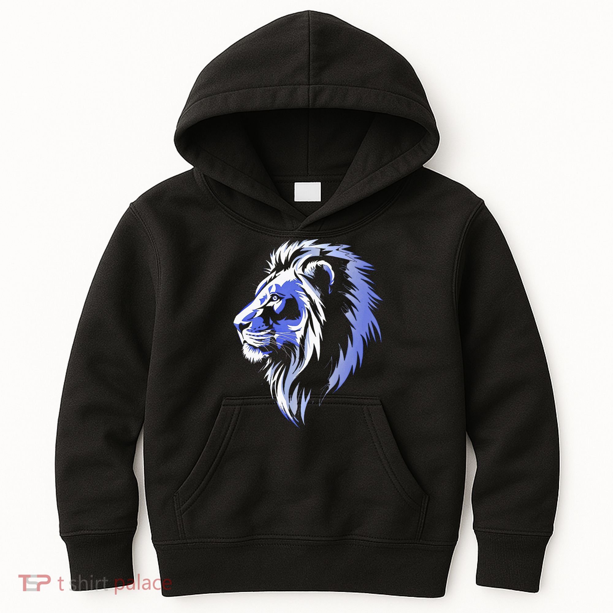 Cool Lion With Blue Eyes Lions Kids Hoodie