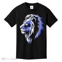 Cool Lion With Blue Eyes Lions Kids T-Shirt thumb 0