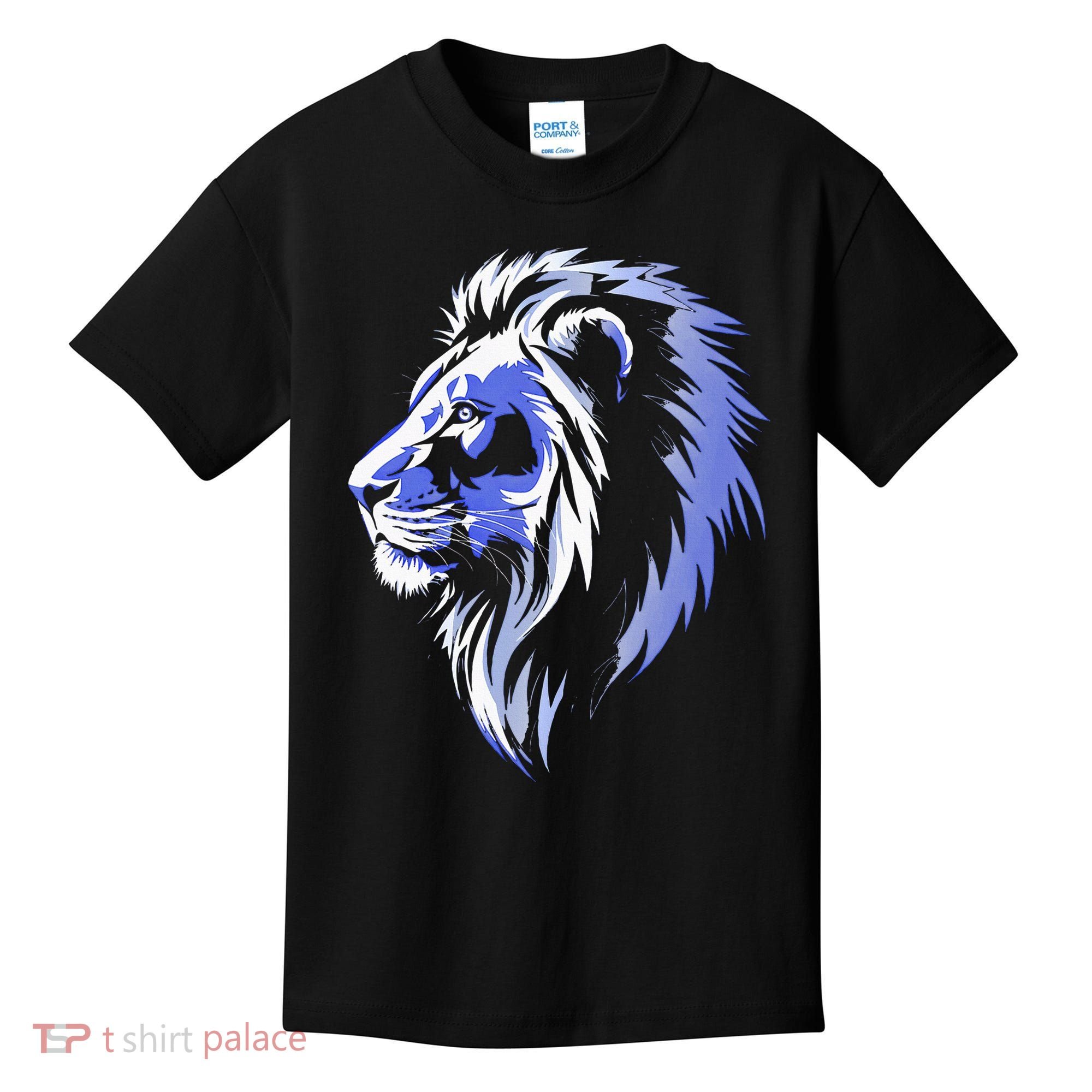 Cool Lion With Blue Eyes Lions Kids T-Shirt