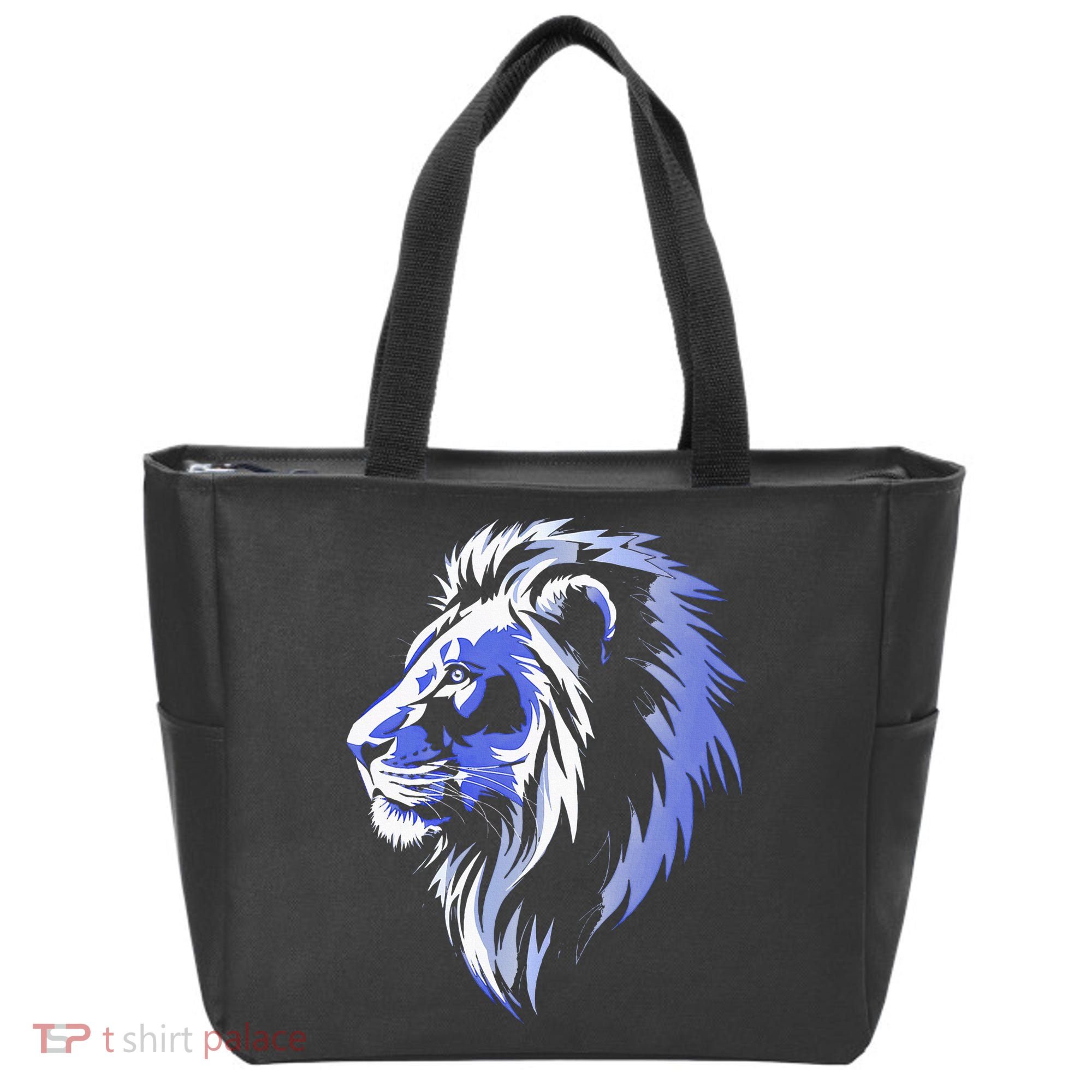 Cool Lion With Blue Eyes Lions Tote Bag