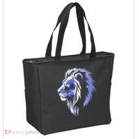 Cool Lion With Blue Eyes Lions Tote Bag thumb 2