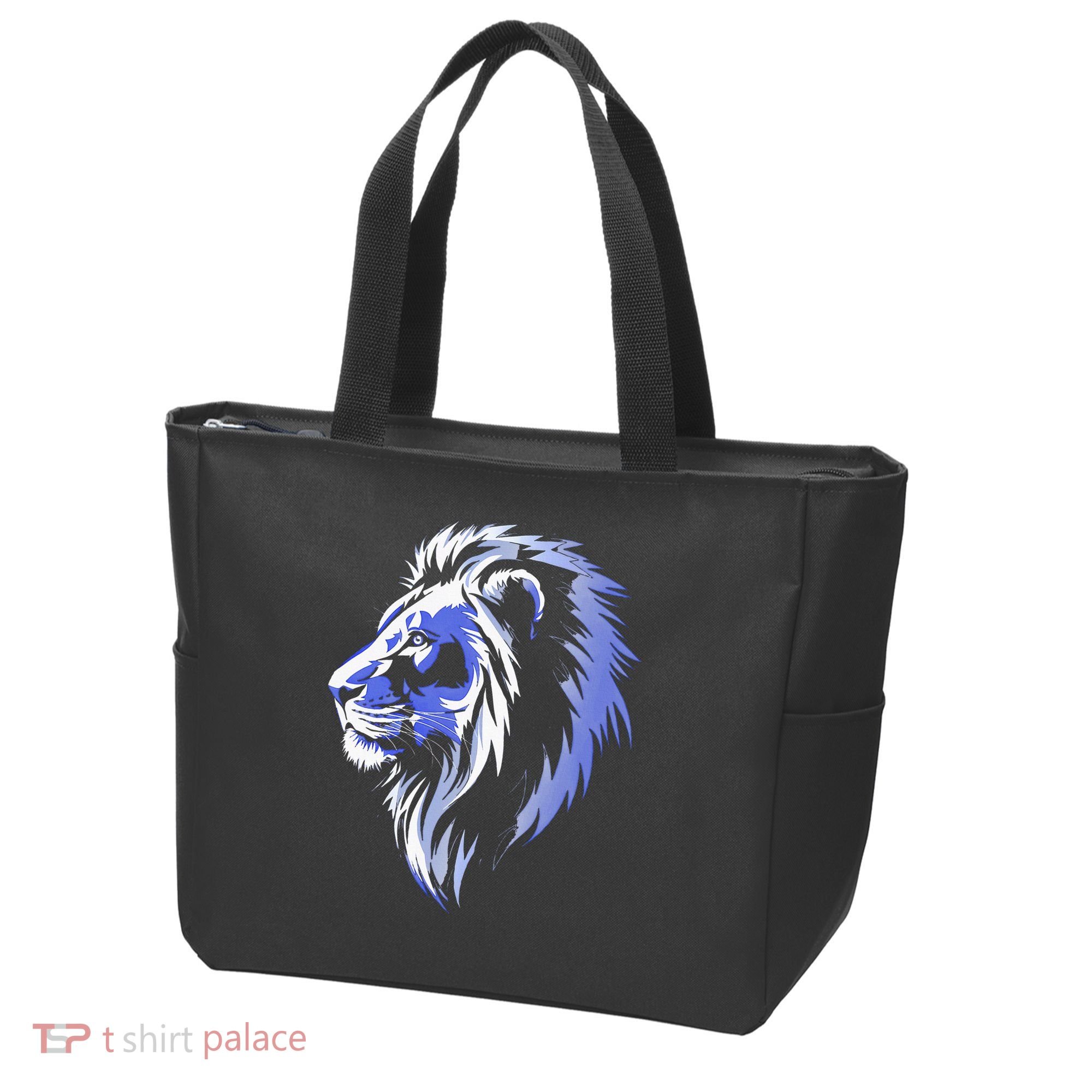 Cool Lion With Blue Eyes Lions Tote Bag
