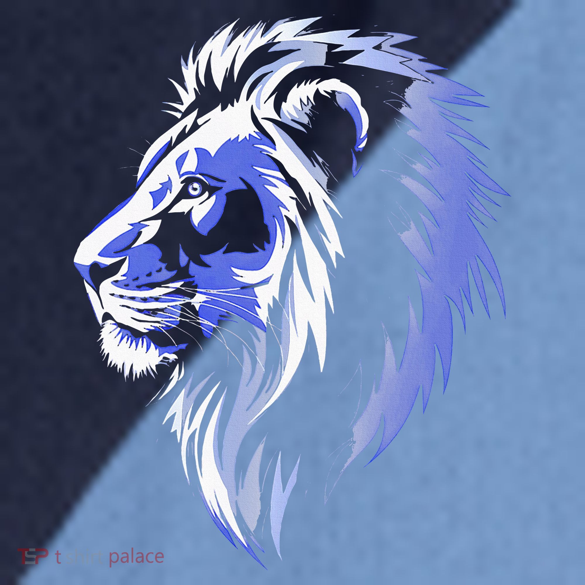 Cool Lion With Blue Eyes Lions Raglan Baseball Sleeve Shirt