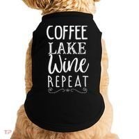 Coffee Lake Wine Repeat, Coffee Lover Lake Summer Doggie Tank thumb 0