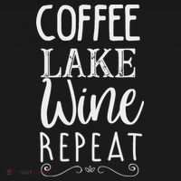 Coffee Lake Wine Repeat, Coffee Lover Lake Summer Hoodie thumb 7