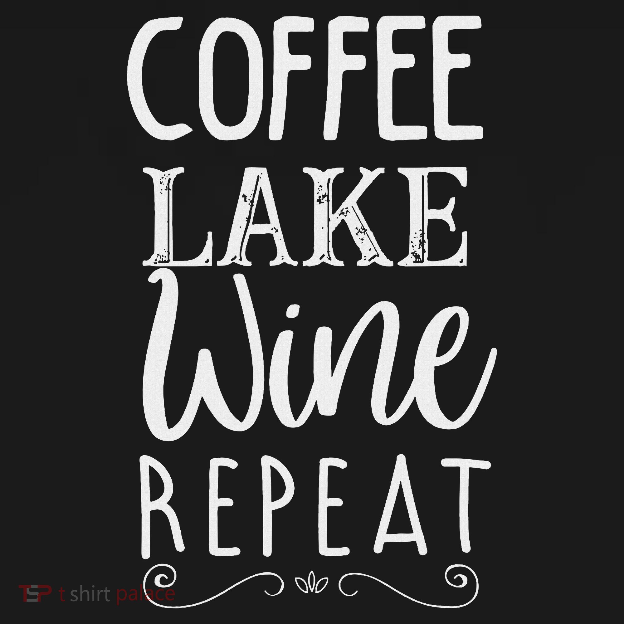 Coffee Lake Wine Repeat, Coffee Lover Lake Summer Apron
