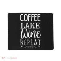 Coffee Lake Wine Repeat, Coffee Lover Lake Summer Mousepad thumb 0