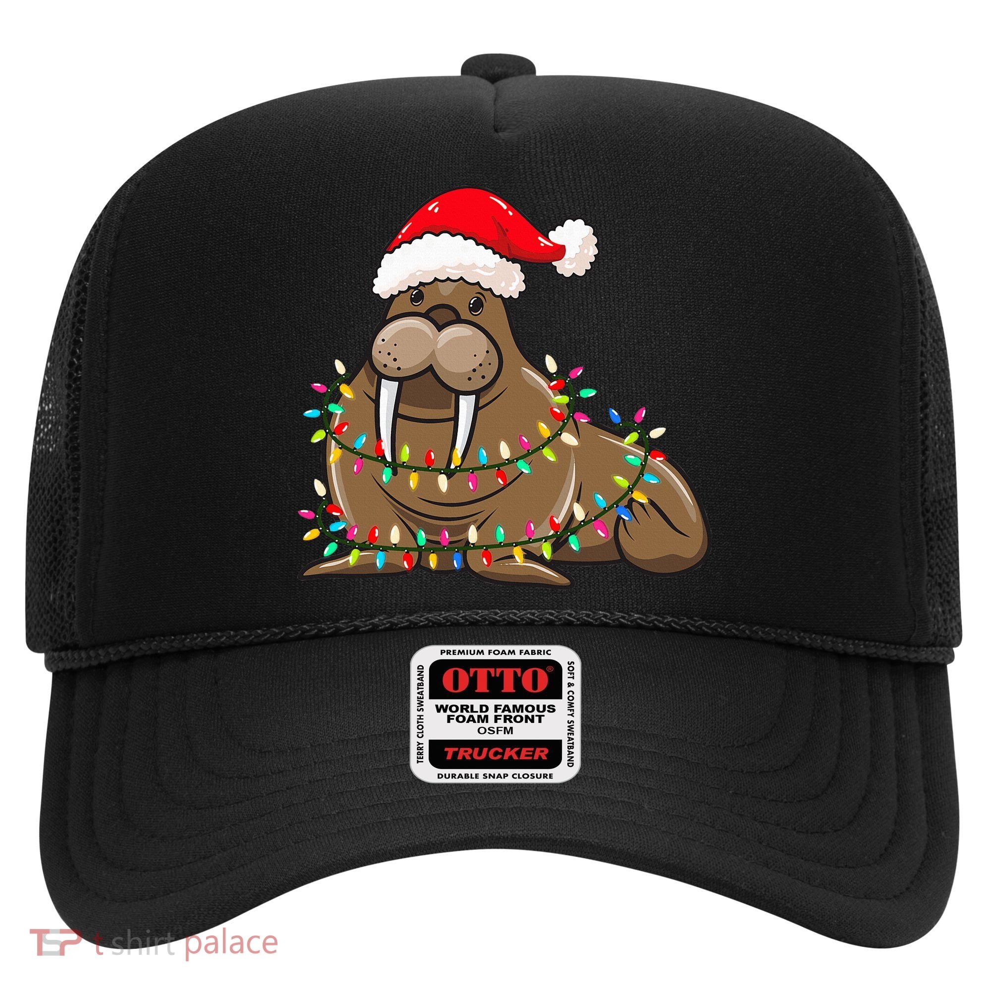Christmas Lights Walrus Wearing Xmas Hat Walrus Lover Hat
