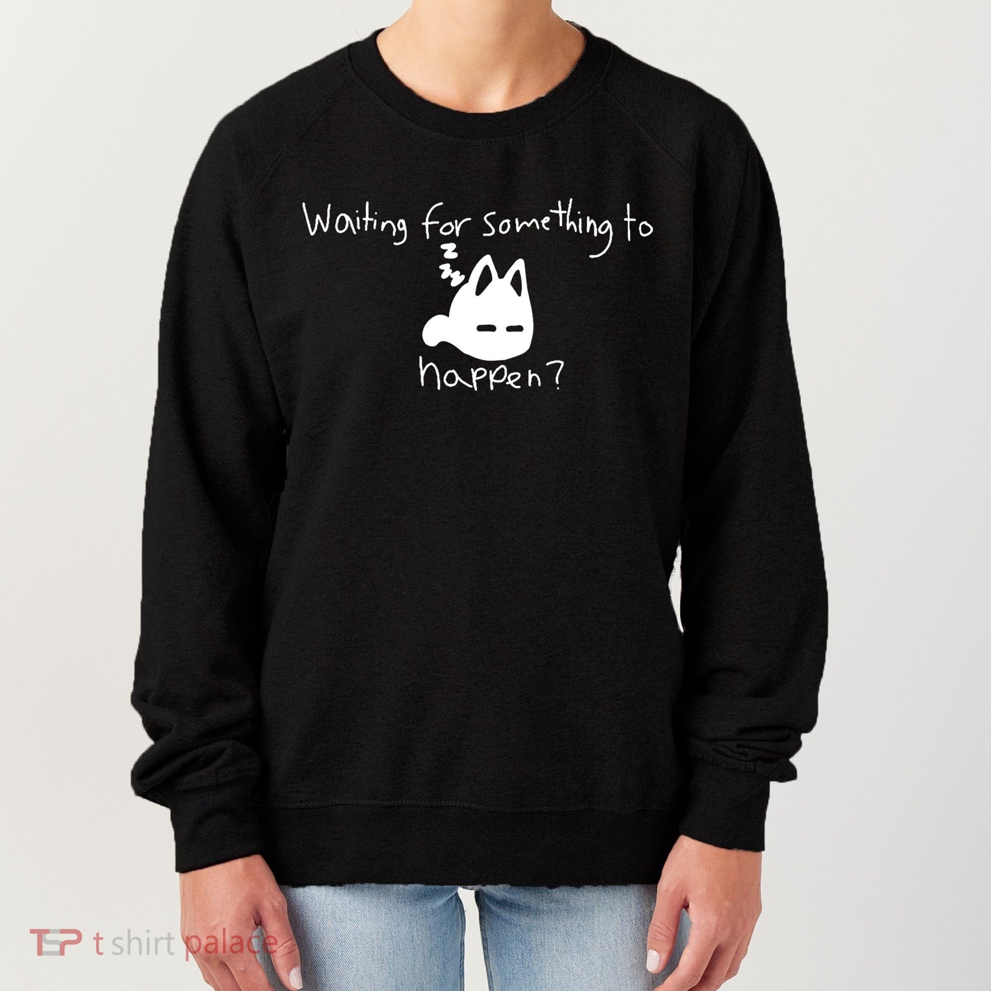 Cat Lover Waiting For Something To Happen Omori Cat Inspired Women's Sweatshirt