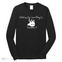 Cat Lover Waiting For Something To Happen Omori Cat Inspired Long Sleeve Shirt thumb 0