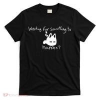 Cat Lover Waiting For Something To Happen Omori Cat Inspired T-Shirt thumb 0