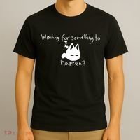 Cat Lover Waiting For Something To Happen Omori Cat Inspired T-Shirt thumb 3
