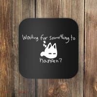 Cat Lover Waiting For Something To Happen Omori Cat Inspired Coaster thumb 0