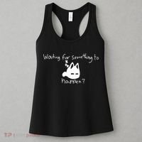 Cat Lover Waiting For Something To Happen Omori Cat Inspired Women's Tank Top thumb 3