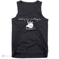 Cat Lover Waiting For Something To Happen Omori Cat Inspired Tank Top thumb 0