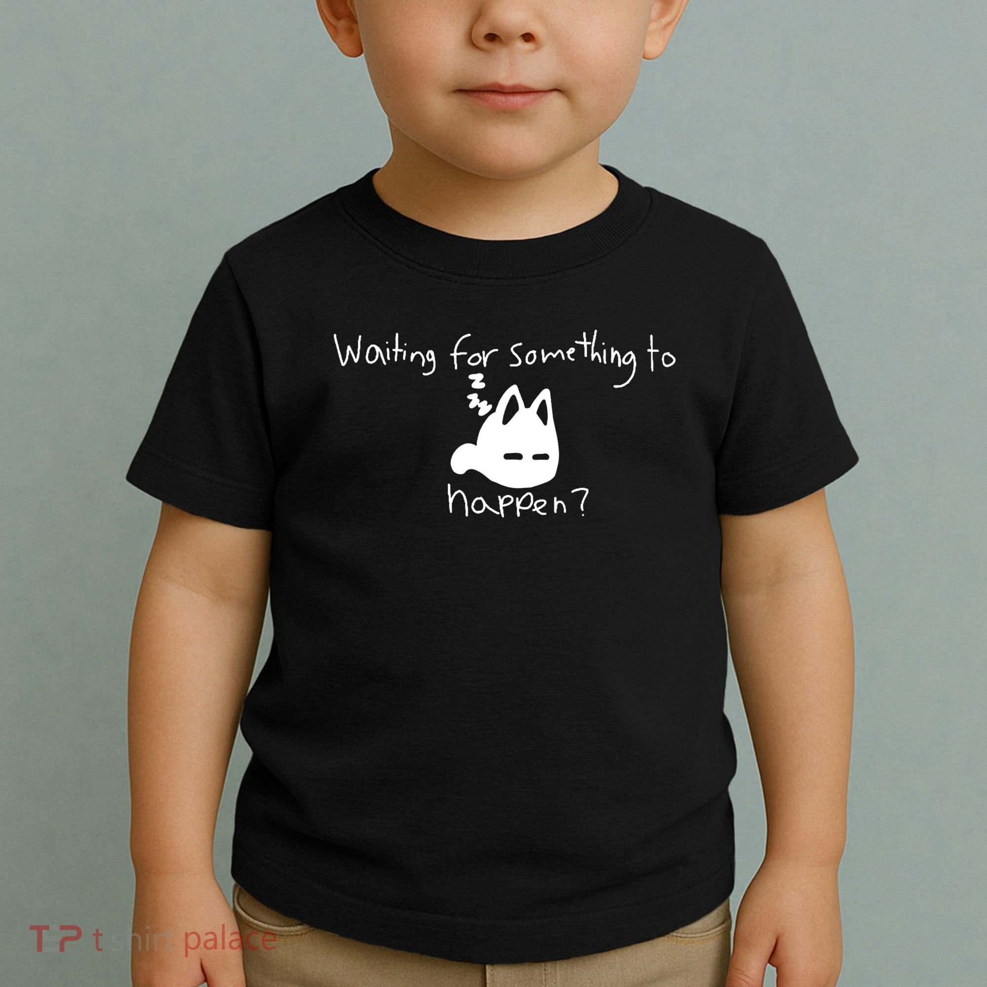 Cat Lover Waiting For Something To Happen Omori Cat Inspired Toddler T-Shirt