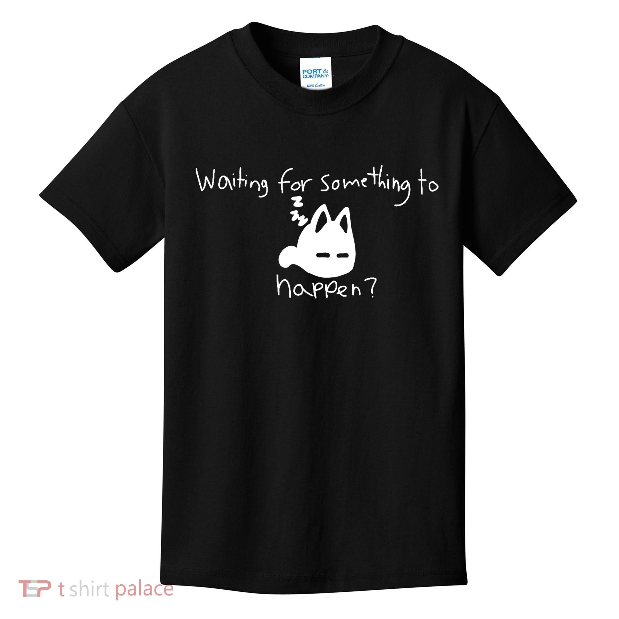 Cat Lover Waiting For Something To Happen Omori Cat Inspired Kids T-Shirt