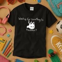 Cat Lover Waiting For Something To Happen Omori Cat Inspired Kids T-Shirt thumb 3