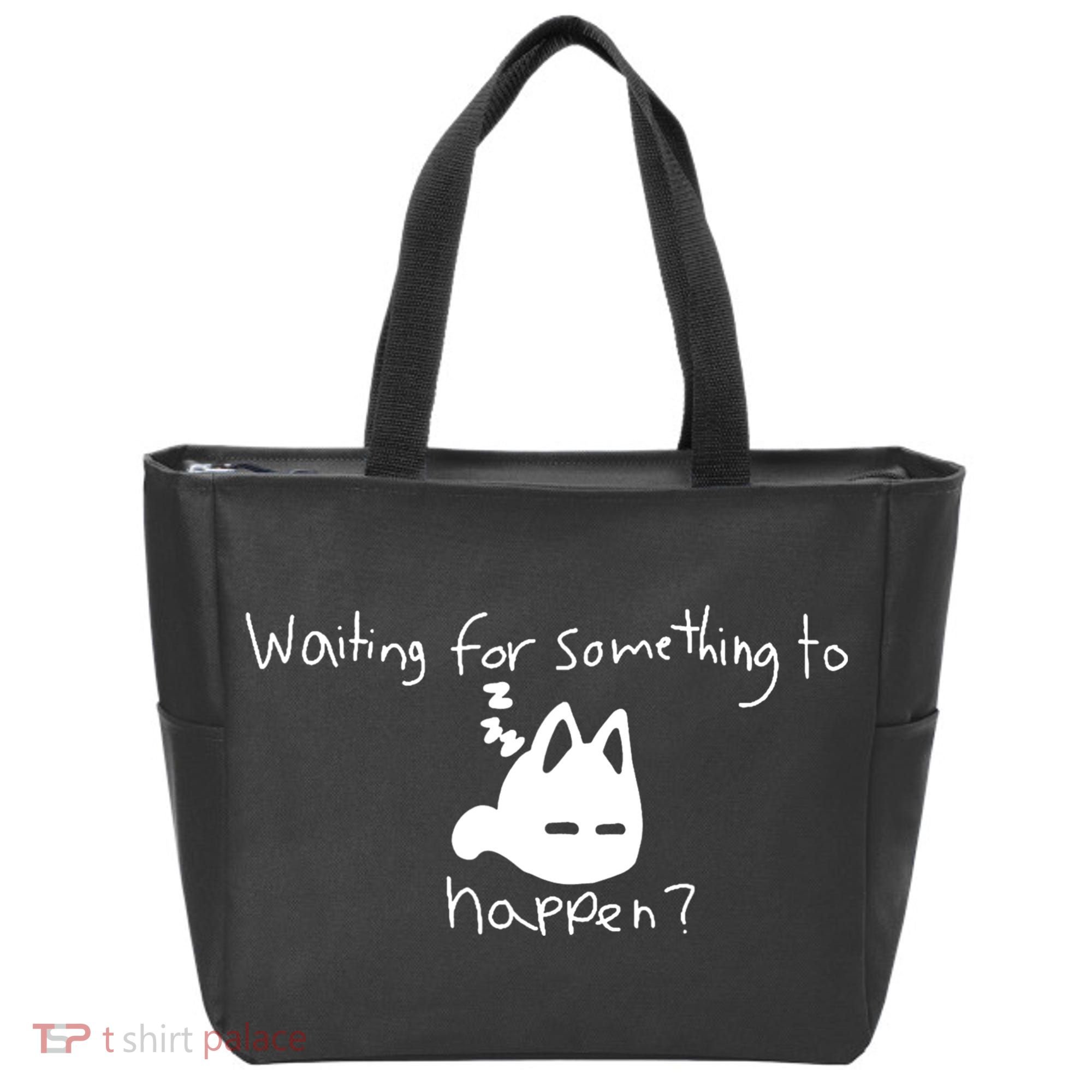 Cat Lover Waiting For Something To Happen Omori Cat Inspired Tote Bag