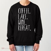 Coffee Lake Wine Repeat Gift Women's Sweatshirt thumb 0