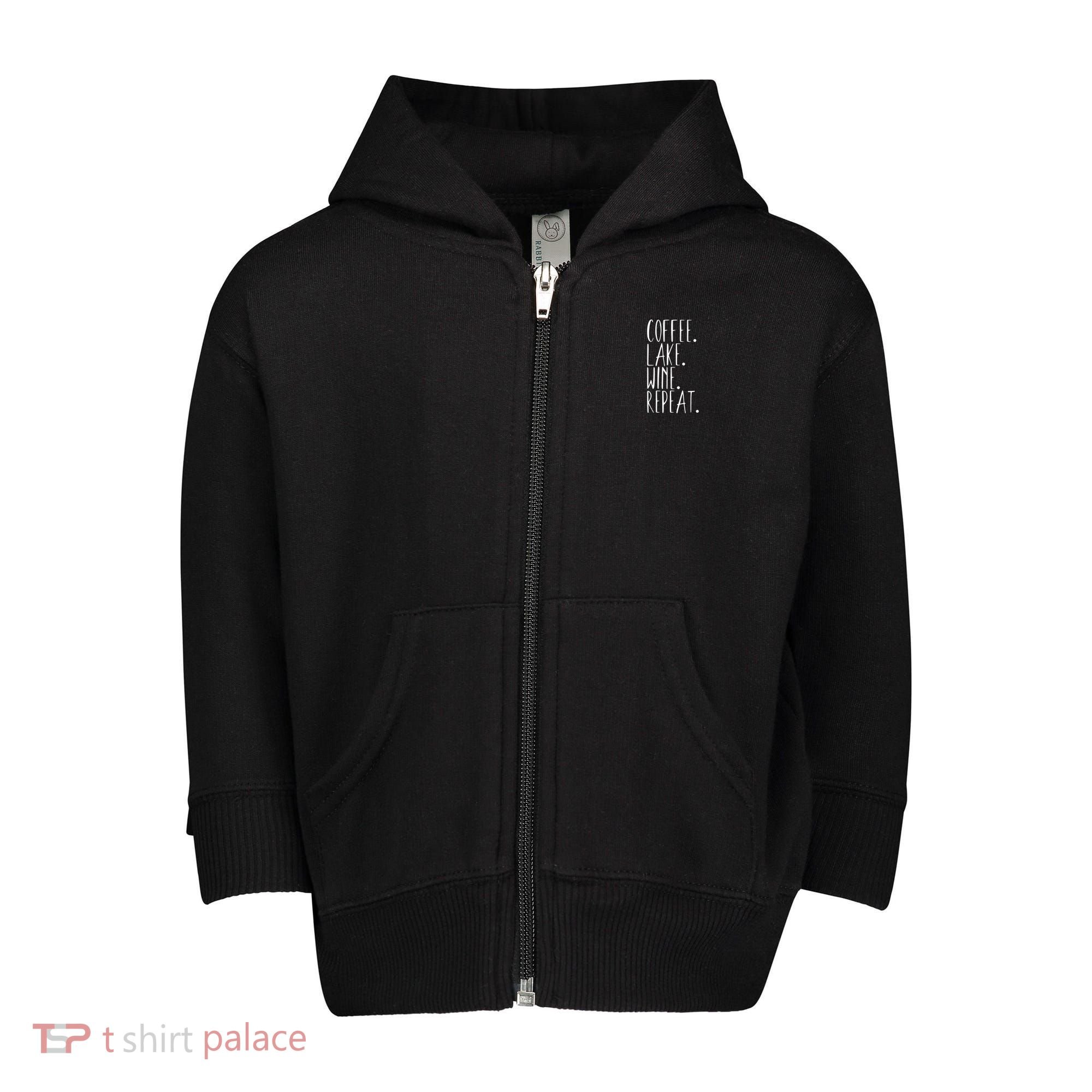 Coffee Lake Wine Repeat Gift Toddler Zip Fleece Hoodie