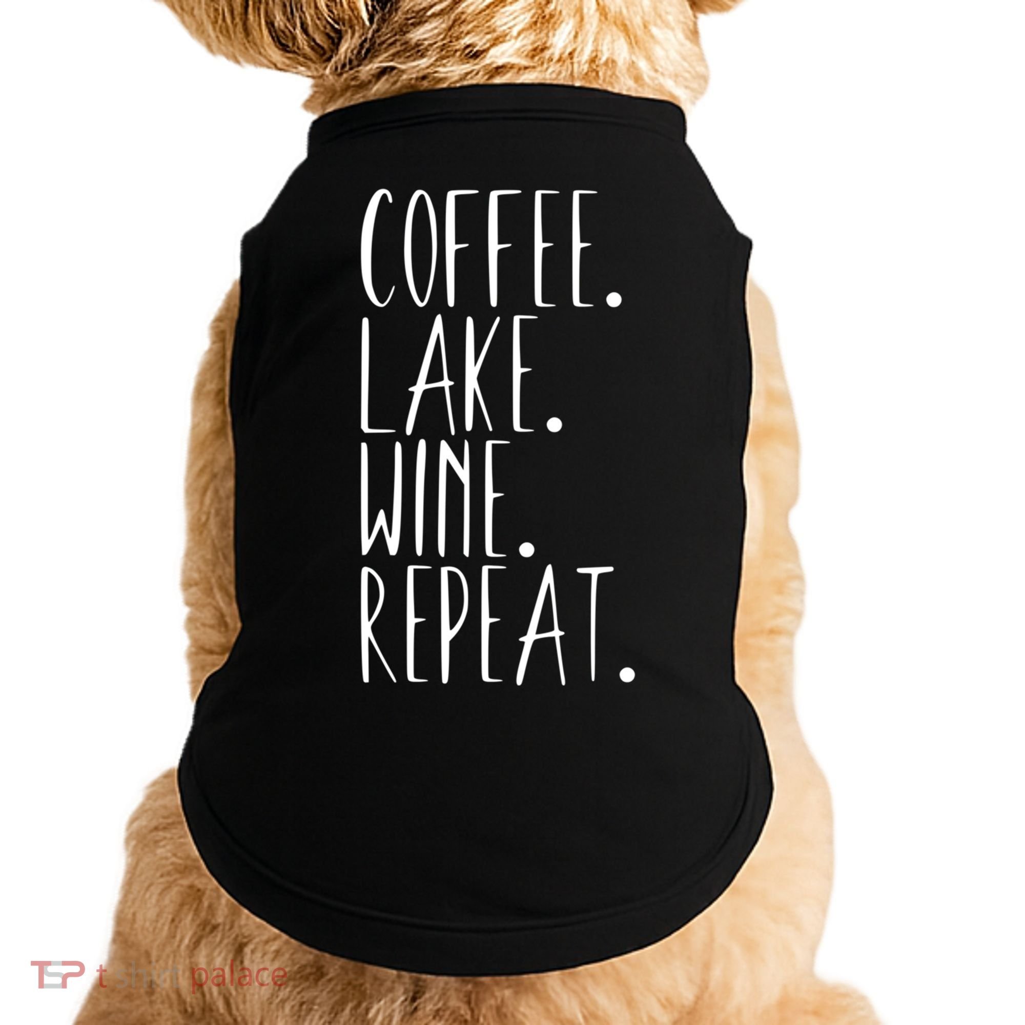 Coffee Lake Wine Repeat Gift Doggie Tank