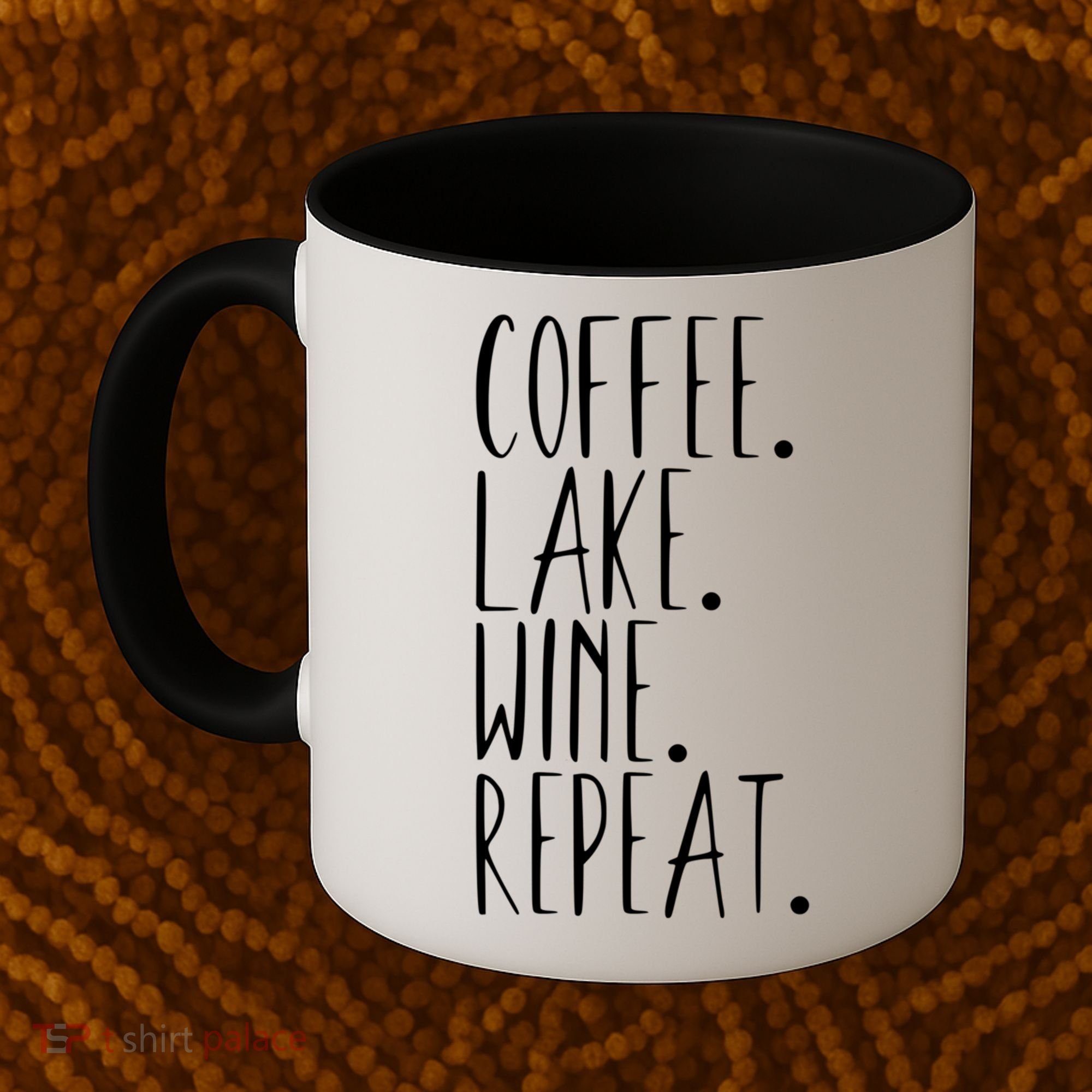 Coffee Lake Wine Repeat Gift Coffee Mug