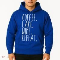 Coffee Lake Wine Repeat Gift Hoodie thumb 2