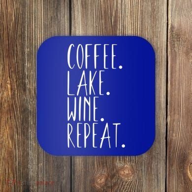 Coffee Lake Wine Repeat Gift Coaster