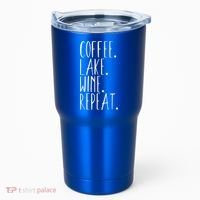 Coffee Lake Wine Repeat Gift Tumbler thumb 0