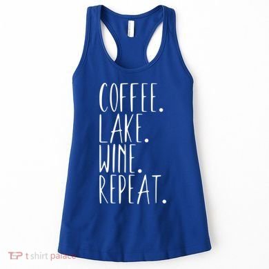 Coffee Lake Wine Repeat Gift Women's Tank Top