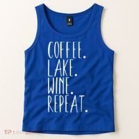 Coffee Lake Wine Repeat Gift Tank Top thumb 2